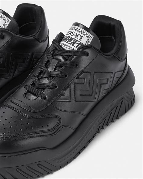 versace all black runners|Versace greece sneakers.